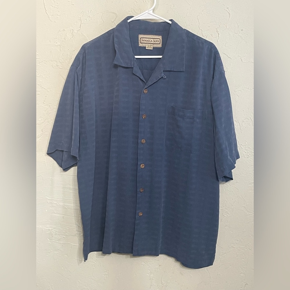 Jamaica Jaxx Men's Silk Blue Shirt